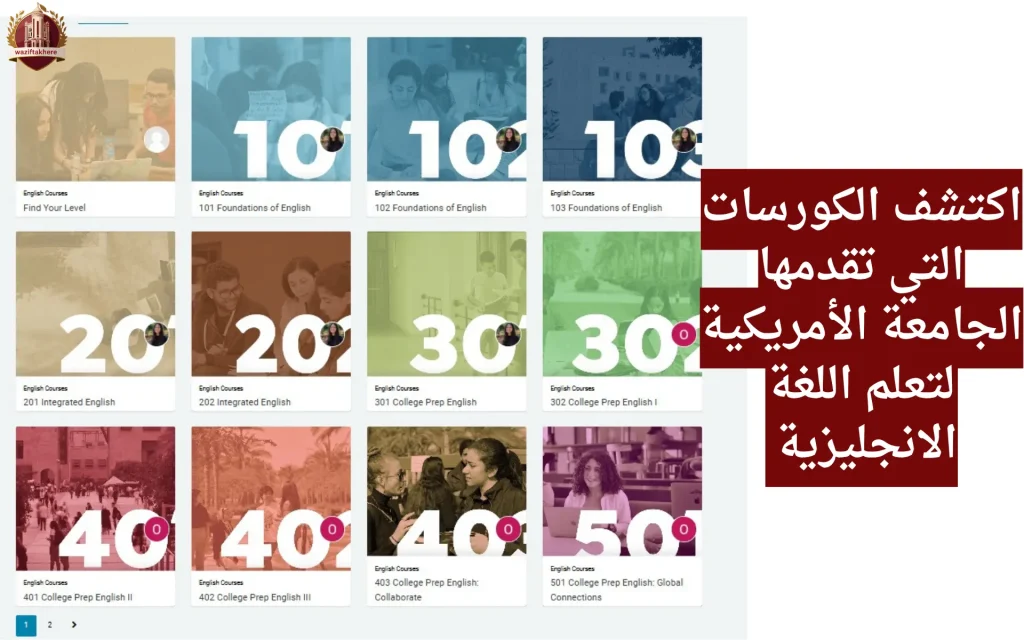 كورسات الجامعة الأمريكية